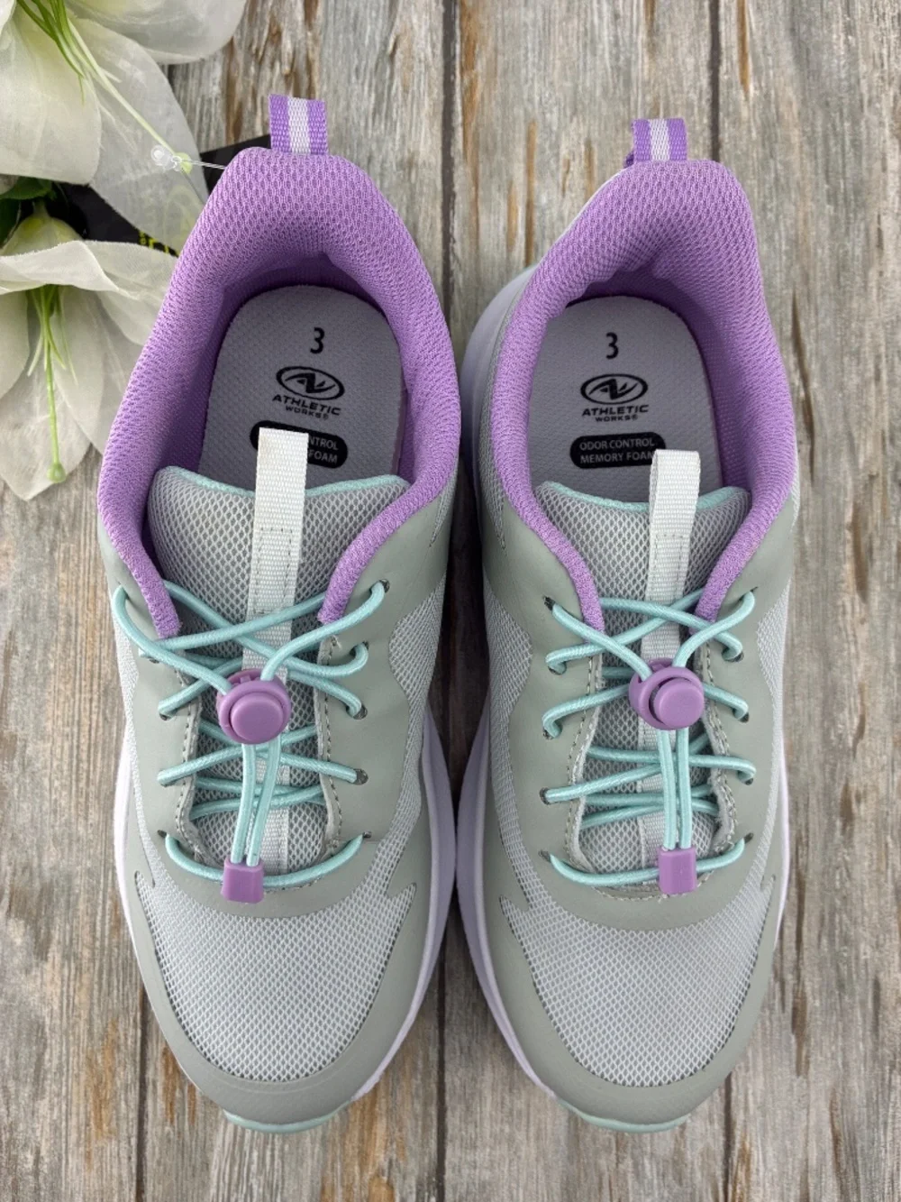 Little Girls Active Mesh Bungee Sneakers Shoes Size 3